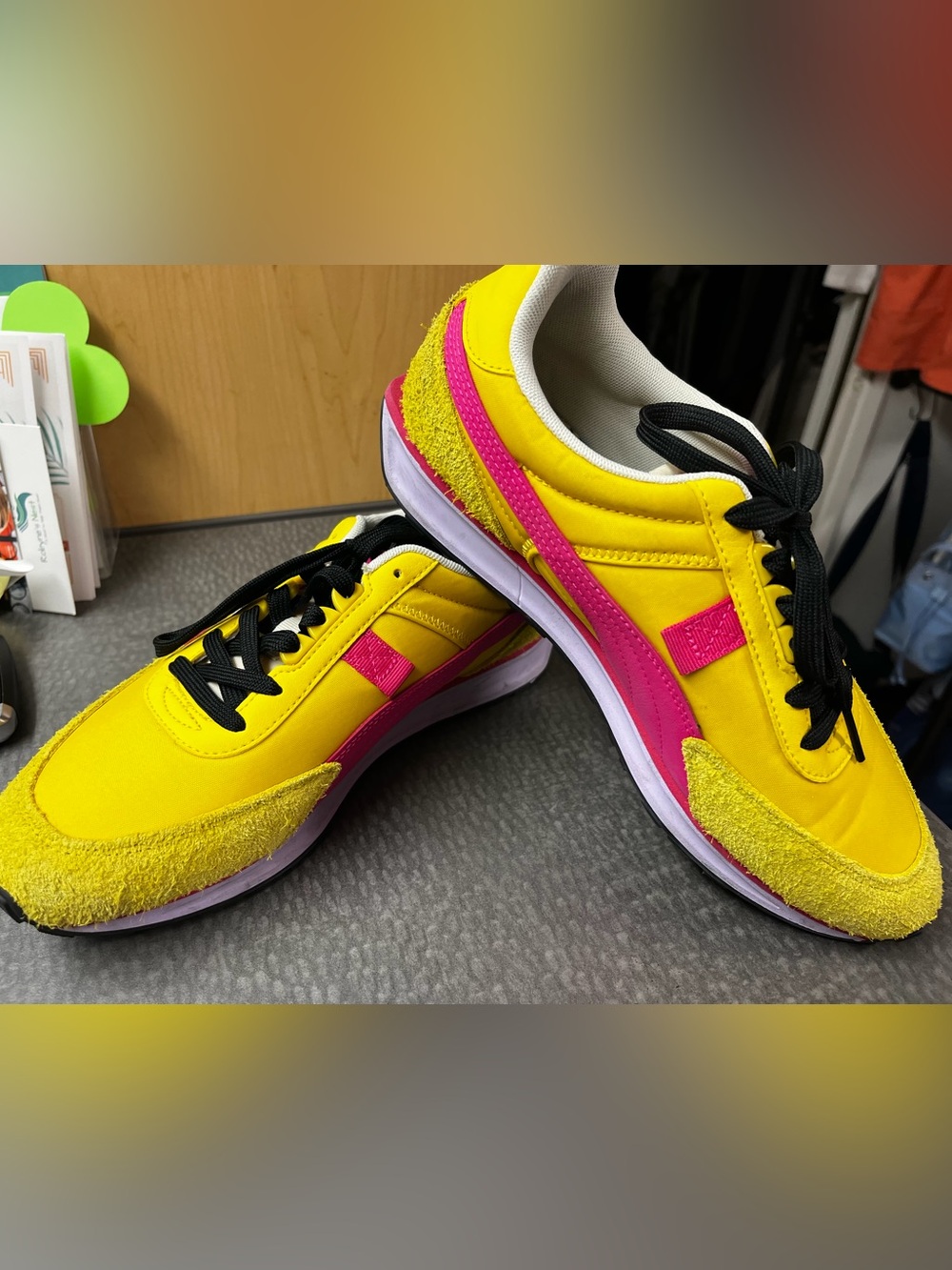Puma Women’s Yellow & Pink Retro Lo Riders Brand New